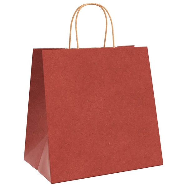 Rote Papiertragetaschen mit Henkel 26x17x25 cm, 250 Stk.
