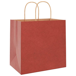 Rote Papiertragetaschen mit Henkel 26x17x25 cm, 250 Stk.