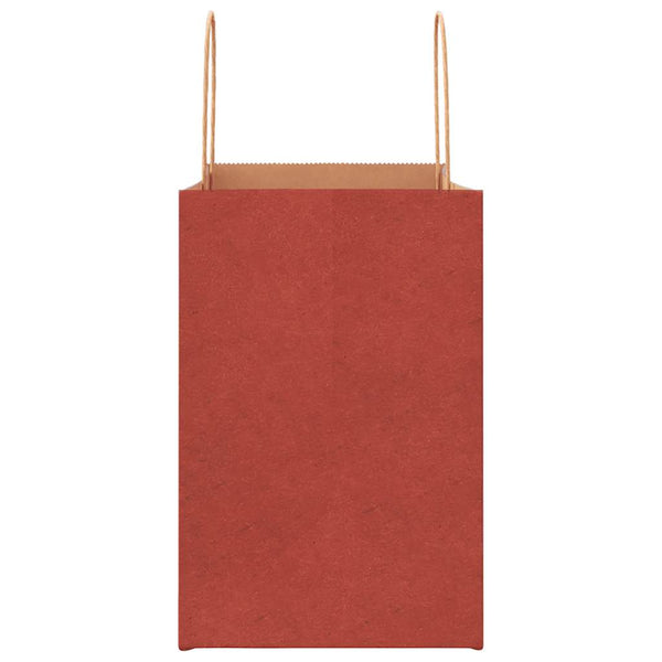 Rote Papiertragetaschen mit Henkel 26x17x25 cm, 250 Stk.