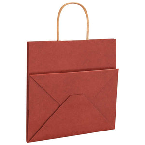 Rote Papiertragetaschen mit Henkel 26x17x25 cm, 250 Stk.