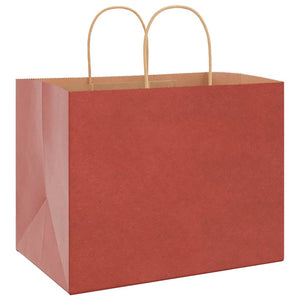 Rote Papiertragetaschen mit Henkel, 250 Stk. 32x22x24 cm