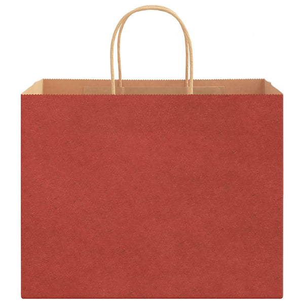 Rote Papiertragetaschen mit Henkel, 250 Stk. 32x22x24 cm
