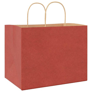 Rote Papiertragetaschen mit Henkel, 250 Stk. 32x22x24 cm