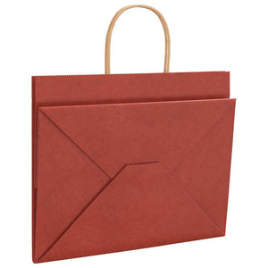 Rote Papiertragetaschen mit Henkel, 250 Stk. 32x22x24 cm