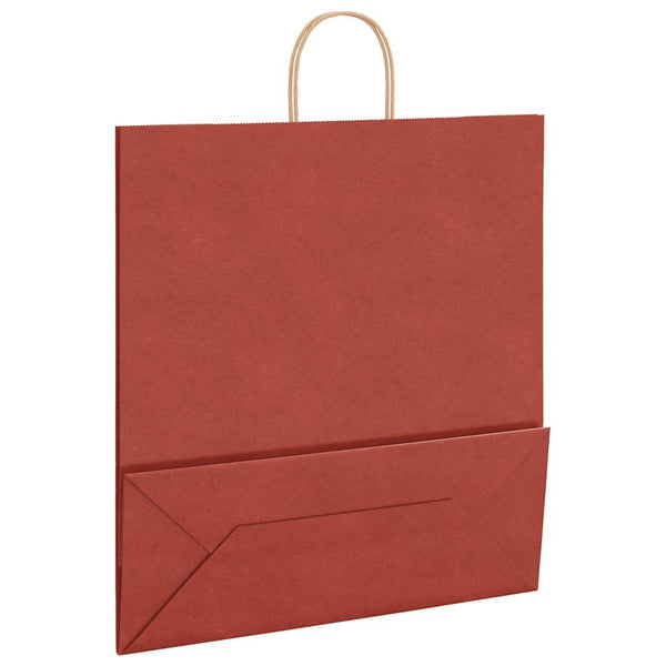 Rote Papiertragetaschen mit Henkeln, 250 Stk. 45x17x48 cm