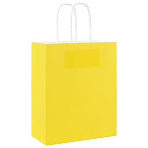 Gelbe Papiertragetaschen mit Henkel, 250 Stk.