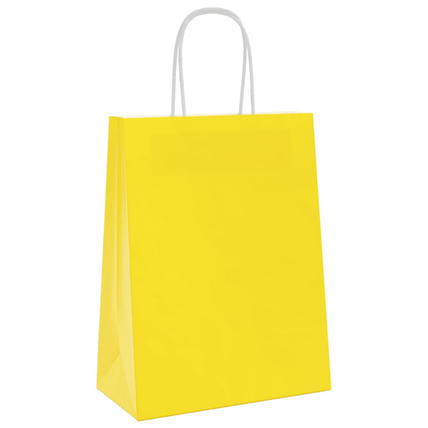 Gelbe Papiertragetaschen mit Henkeln, 250 Stk.