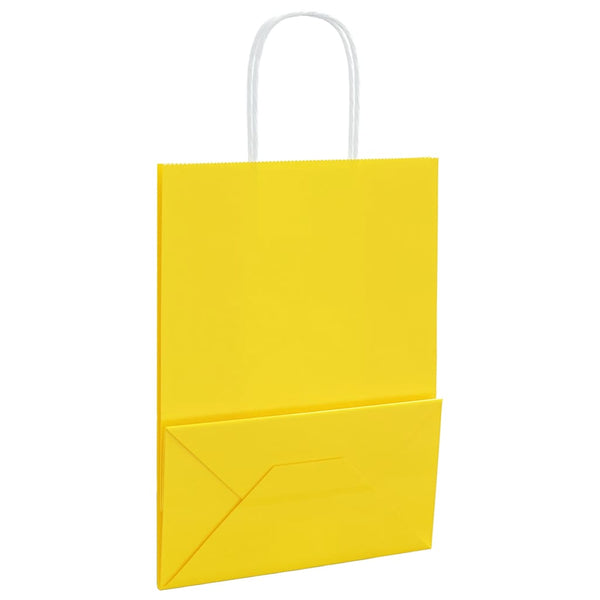 Gelbe Papiertragetaschen mit Henkeln, 250 Stk.