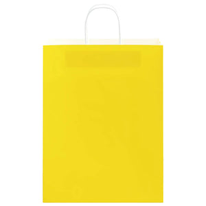 Gelbe Papiertragetaschen mit Henkel, 250 Stk. 32x12x42 cm