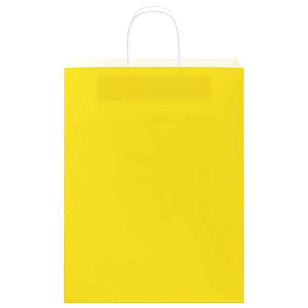 Gelbe Papiertragetaschen mit Henkel, 250 Stk. 32x12x42 cm