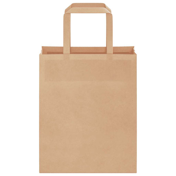 Braune Papiertragetaschen mit Henkel, 50 Stk.