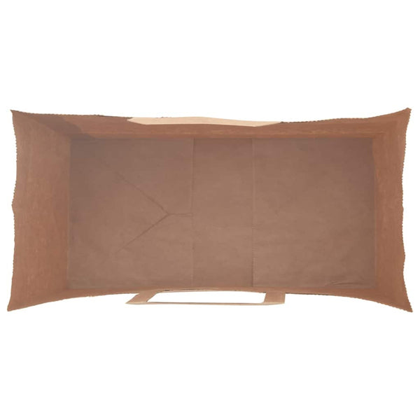 Braune Papiertragetaschen mit Henkel, 50 Stk.