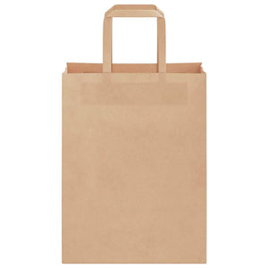 Braune Papiertragetaschen mit Henkel, 50 Stk.