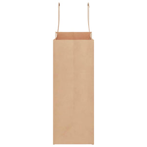 Braune Papiertragetaschen mit Henkel, 50 Stk.
