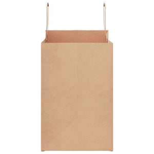 Braune Papiertragetaschen mit Henkel, 50 Stk.