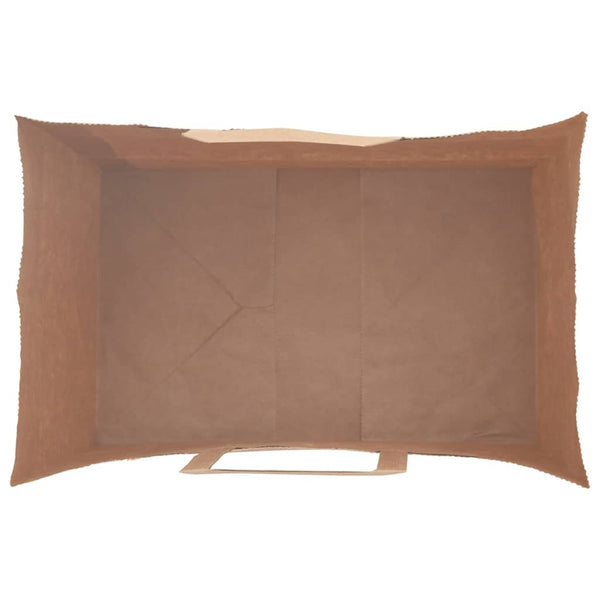 Braune Papiertragetaschen mit Henkel, 50 Stk.