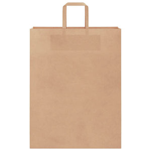 Braune Papiertragetaschen mit Henkeln, 50 Stk.