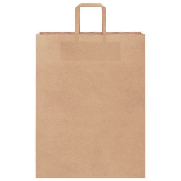 Braune Papiertragetaschen mit Henkeln, 50 Stk.