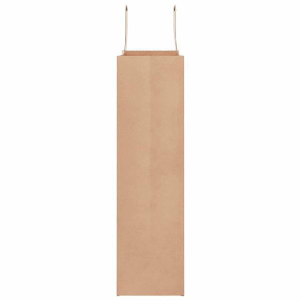 Braune Papiertragetaschen mit Henkeln, 50 Stk.