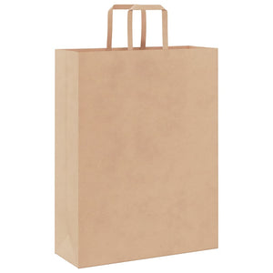 Braune Papiertragetaschen mit Henkeln, 50 Stk.
