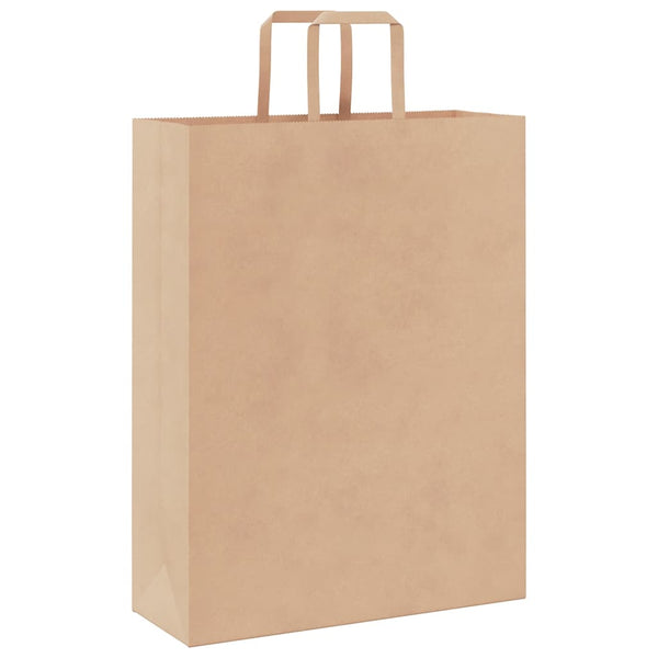 Braune Papiertragetaschen mit Henkeln, 50 Stk.