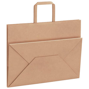 Papiertragetaschen Braun mit Henkeln, 50 Stk.