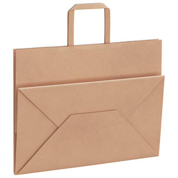 Papiertragetaschen Braun mit Henkeln, 50 Stk.