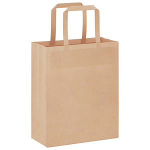 Papiertragetaschen Braun mit Henkel, 250 Stk.