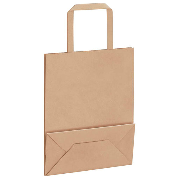 Papiertragetaschen Braun mit Henkel, 250 Stk.