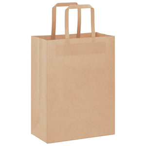 Braune Papiertragetaschen mit Henkel, 250 Stk.