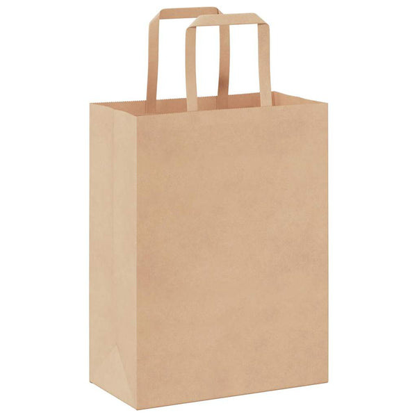 Braune Papiertragetaschen mit Henkel, 250 Stk.