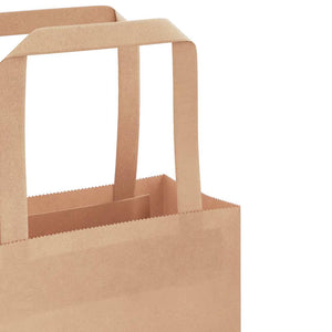 Braune Papiertragetaschen mit Henkel, 250 Stk.