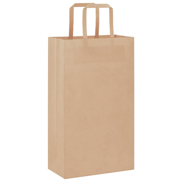 Braune Papiertragetaschen mit Henkel, 21x11x36 cm, 250 Stk.