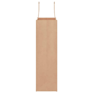 Braune Papiertragetaschen mit Henkel, 21x11x36 cm, 250 Stk.