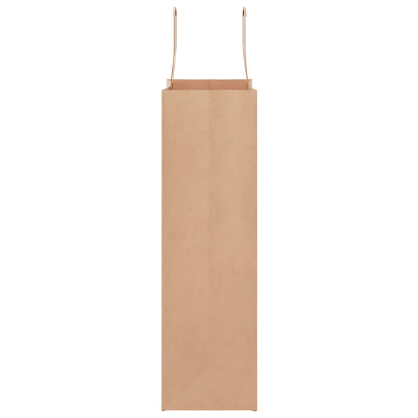 Braune Papiertragetaschen mit Henkel, 21x11x36 cm, 250 Stk.