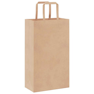 Braune Papiertragetaschen mit Henkel, 21x11x36 cm, 250 Stk.