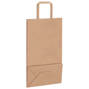 Braune Papiertragetaschen mit Henkel, 21x11x36 cm, 250 Stk.