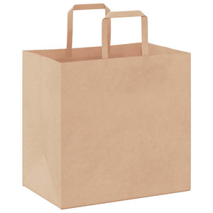 Braune Papiertragetaschen mit Henkeln, 250 Stk.