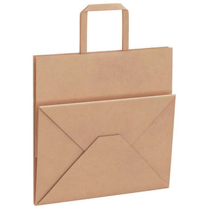 Braune Papiertragetaschen mit Henkeln, 250 Stk.