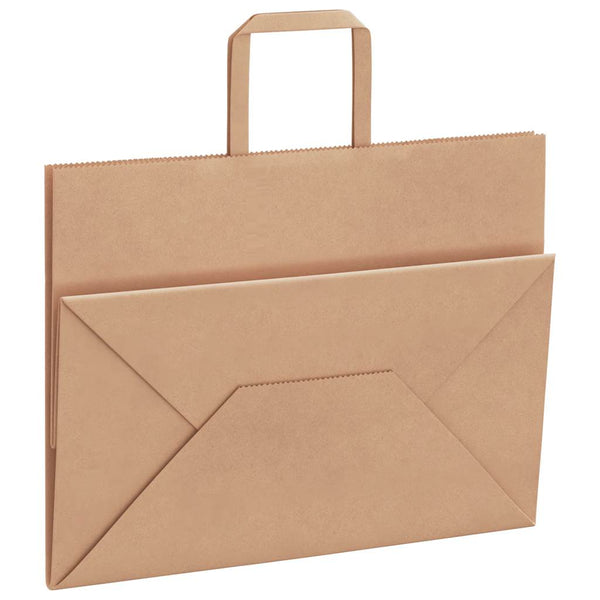 Papiertragetaschen Braun mit Henkel 32x17x25cm, 250 Stk