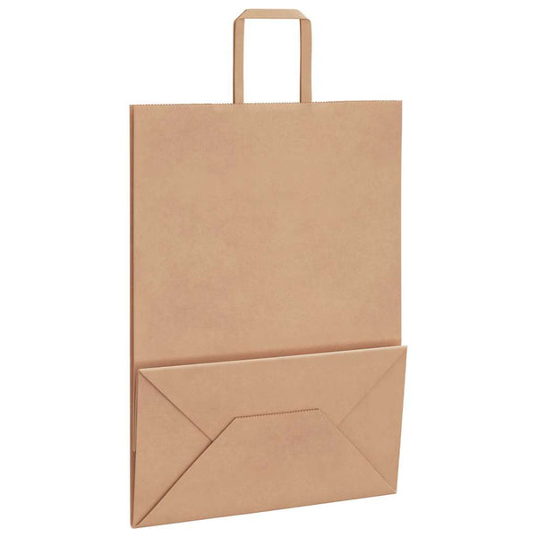 Braune Papiertragetaschen mit Henkel, 250 Stk.