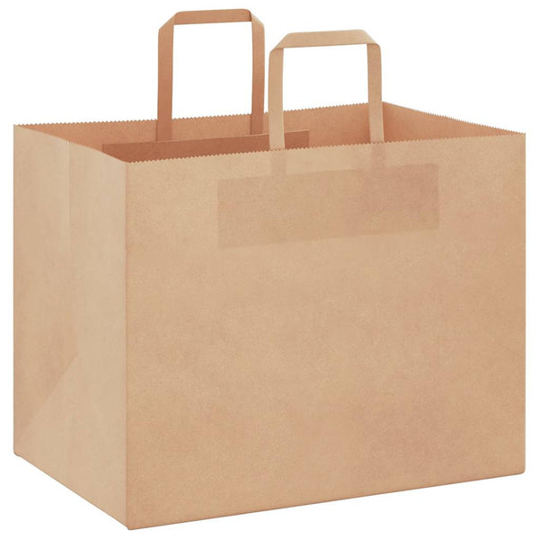 Braune Papiertragetaschen mit Henkeln, 250 Stk.