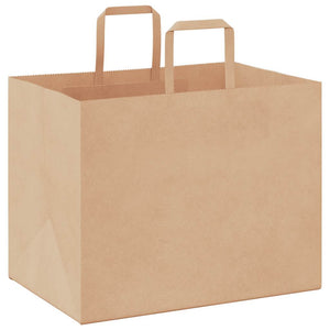 Braune Papiertragetaschen mit Henkeln, 250 Stk.