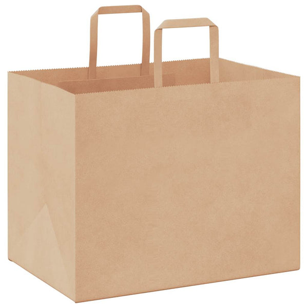 Braune Papiertragetaschen mit Henkeln, 250 Stk.