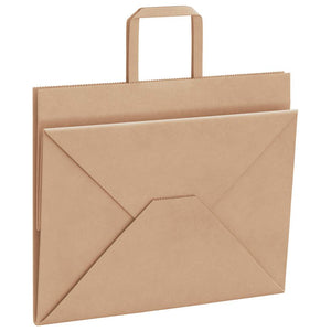 Braune Papiertragetaschen mit Henkeln, 250 Stk.