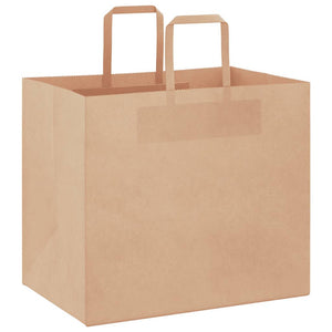 Braune Papiertragetaschen mit Henkel, 250 Stk.