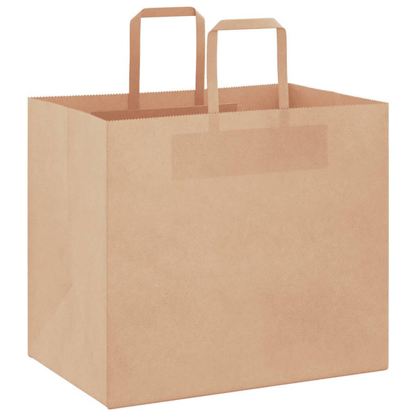 Braune Papiertragetaschen mit Henkel, 250 Stk.