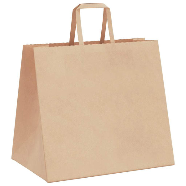 Braune Papiertragetaschen mit Henkel, 250 Stk.