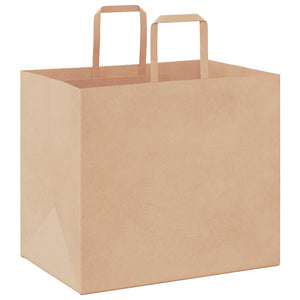 Braune Papiertragetaschen mit Henkel, 250 Stk.