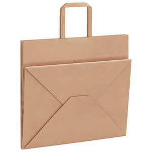 Braune Papiertragetaschen mit Henkel, 250 Stk.